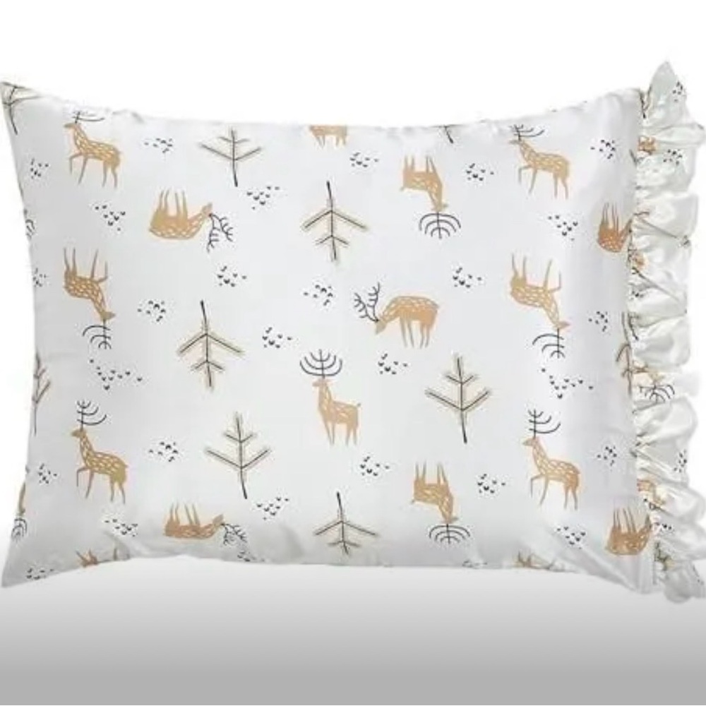 Abella Oh Deer Ruffled Satin Pillowcase SOLD OUT HOLIDAY THEME